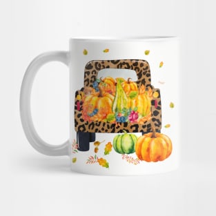 It's fall y'all Autumn Pumpkin Truck Buffalo plaid Mug